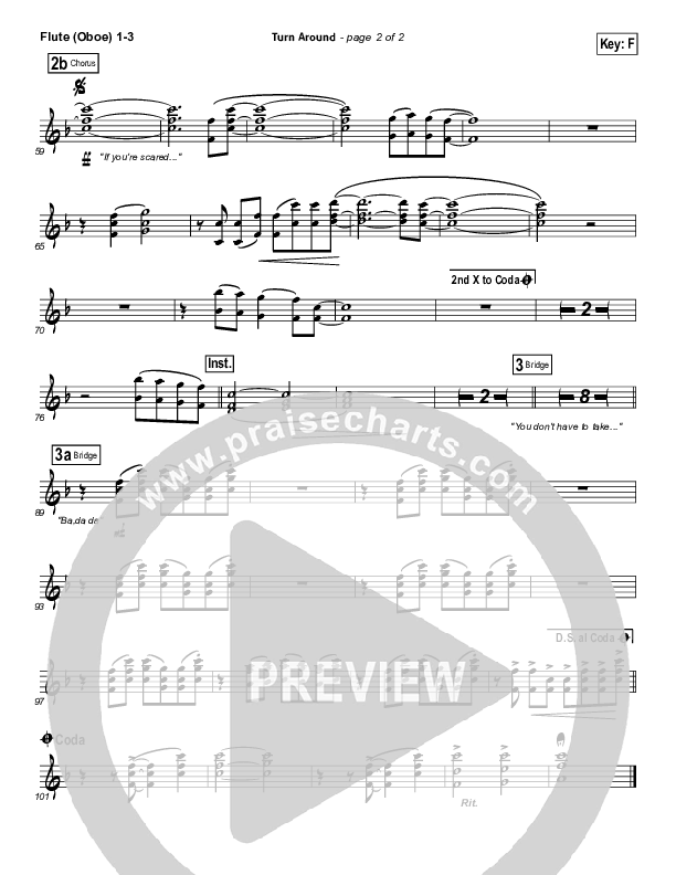 Turn Around Flute/Oboe 1/2/3 (Matt Maher)