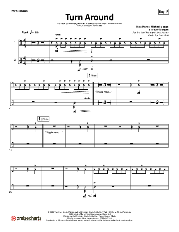 Turn Around Percussion (Matt Maher)
