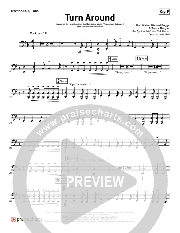 Turn Around Trombone 3/Tuba (Matt Maher)