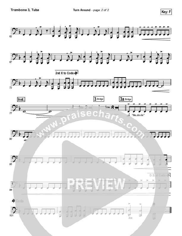 Turn Around Trombone 3/Tuba (Matt Maher)