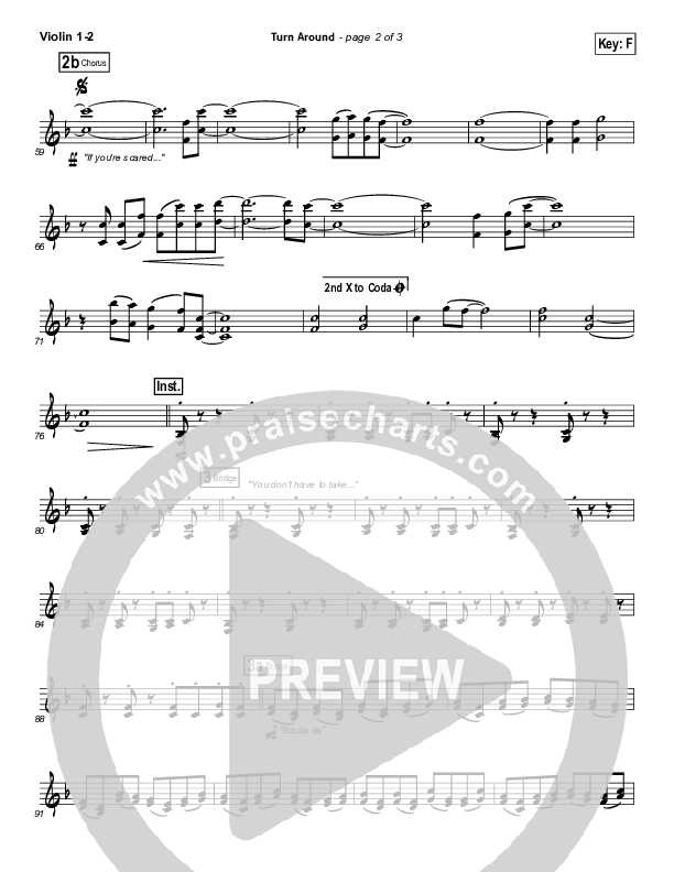 Turn Around Violin 1/2 (Matt Maher)