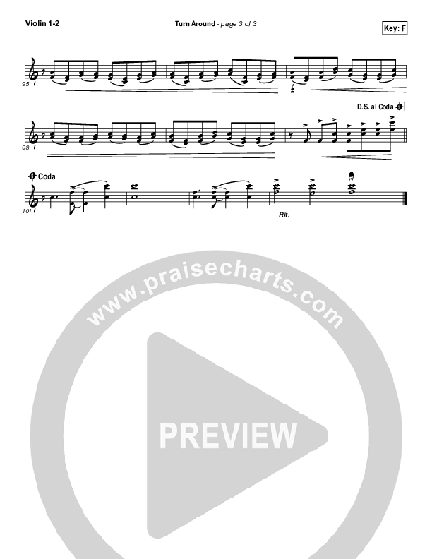 Turn Around Violin 1/2 (Matt Maher)