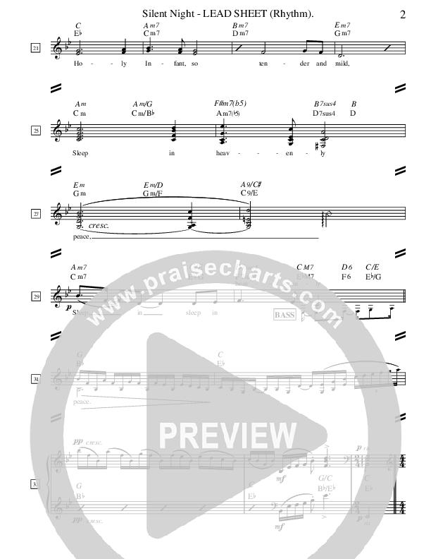 Silent Night Lead Sheet (Ric Flauding)