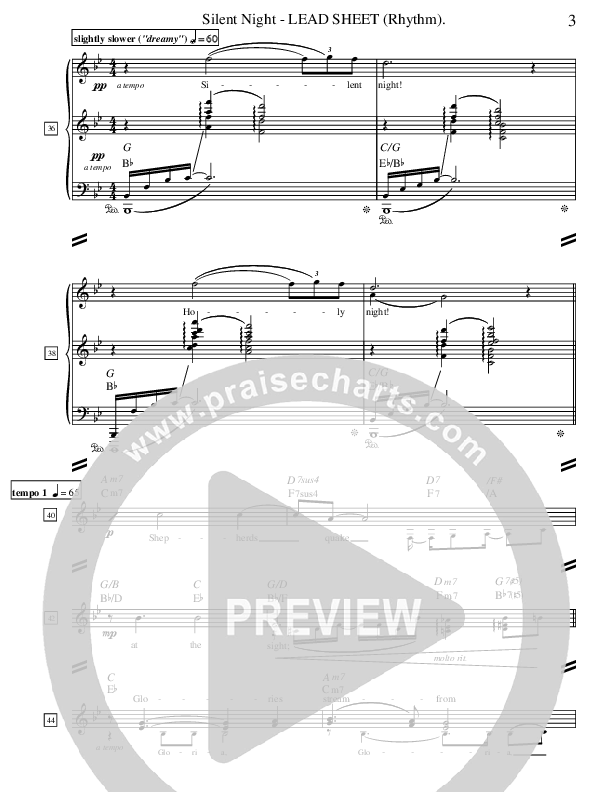 Silent Night Lead Sheet (Ric Flauding)