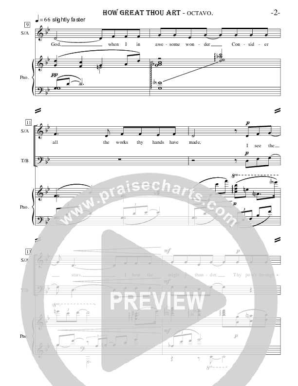 How Great Thou Art Piano/Vocal (Ric Flauding)