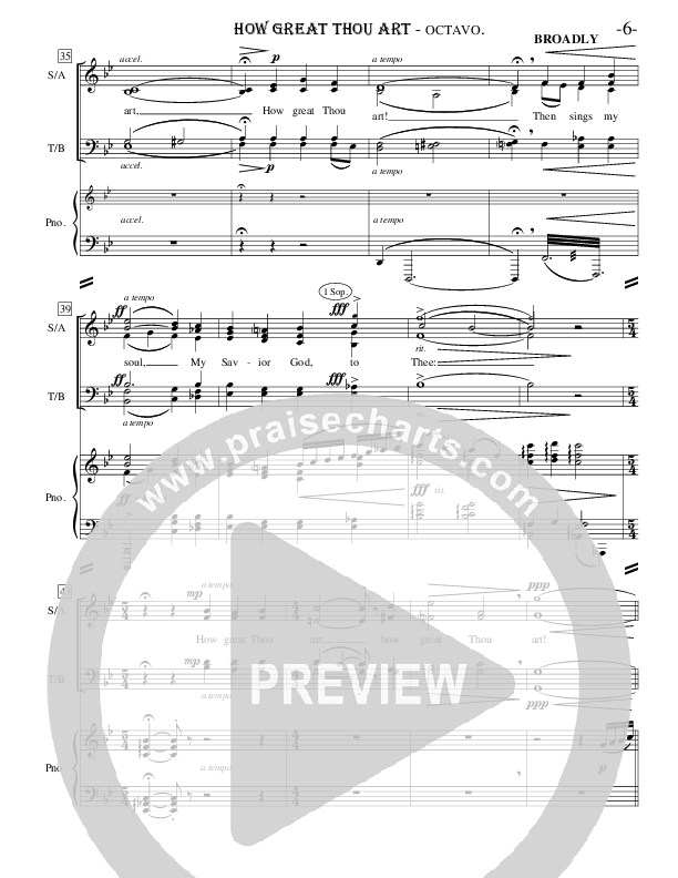 How Great Thou Art Piano/Vocal (SATB) (Ric Flauding)