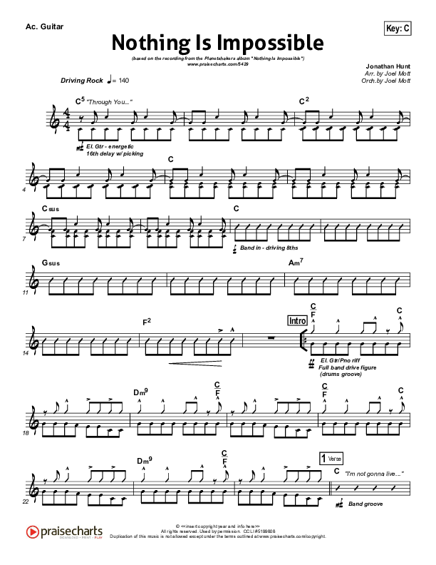 Nothing Is Impossible Acoustic Guitar (Planetshakers)