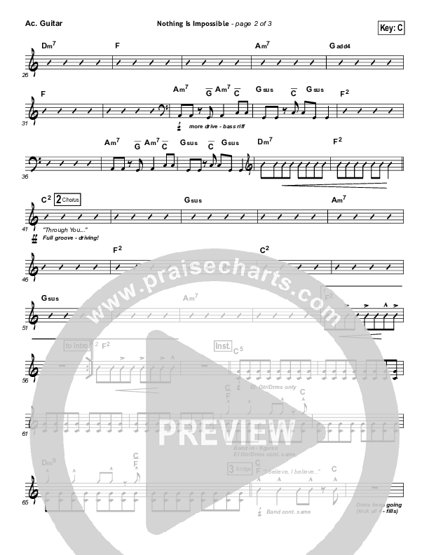 Nothing Is Impossible Acoustic Guitar (Planetshakers)