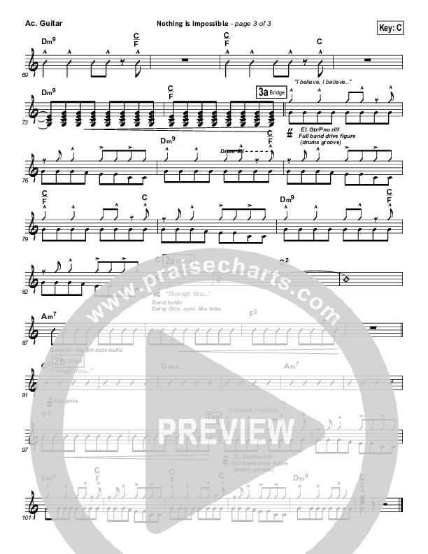 Nothing Is Impossible Acoustic Guitar (Planetshakers)