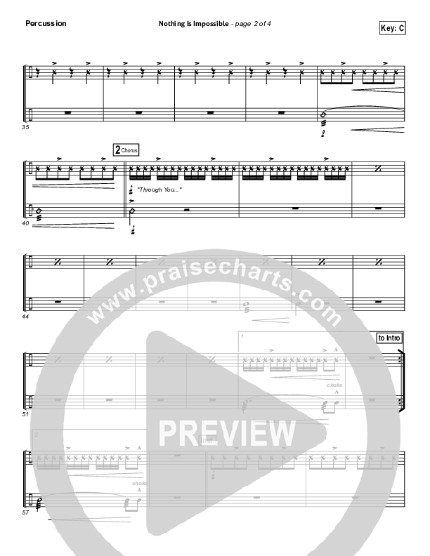 Nothing Is Impossible Percussion (Planetshakers)