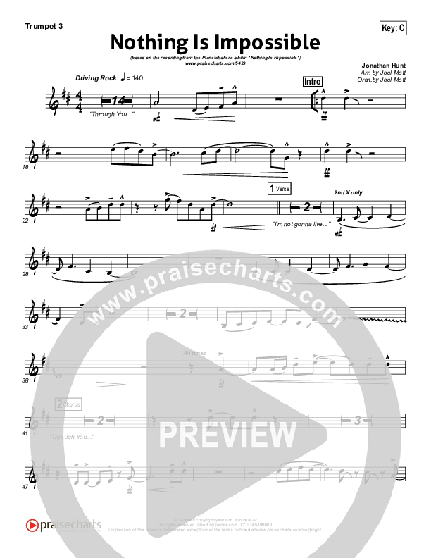 Nothing Is Impossible Trumpet 3 (Planetshakers)