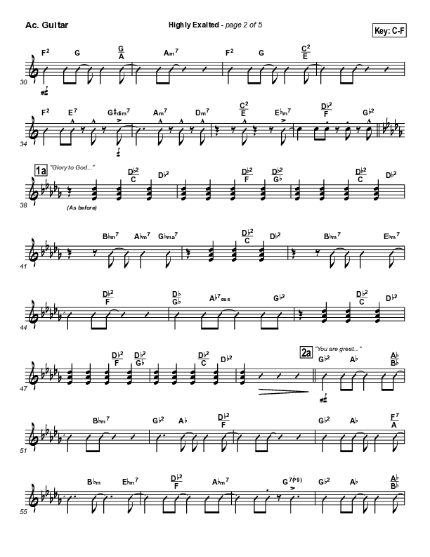 Highly Exalted Acoustic Guitar (Lakewood Church)