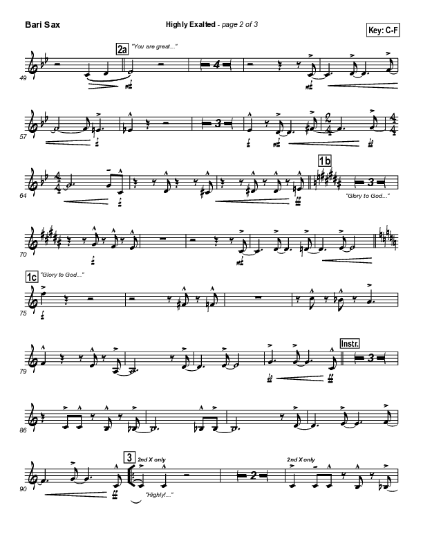 Highly Exalted Bari Sax (Lakewood Church)