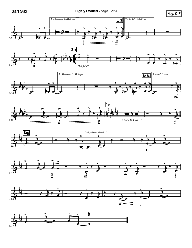 Highly Exalted Bari Sax (Lakewood Church)