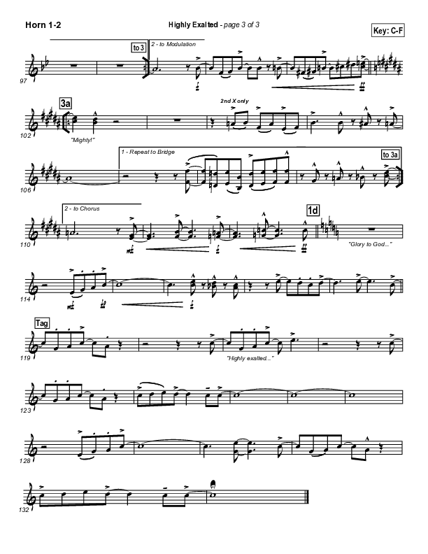 Highly Exalted French Horn 1/2 (Lakewood Church)