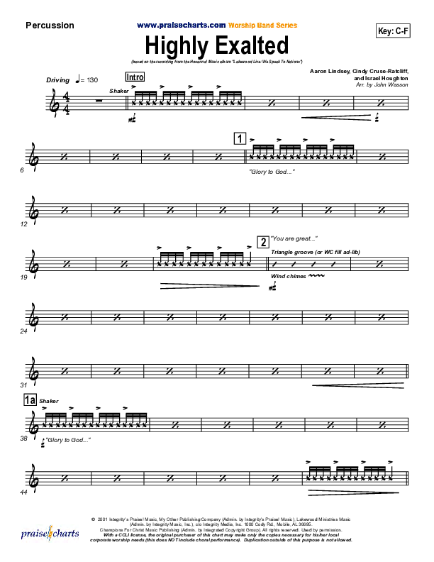 Highly Exalted Percussion (Lakewood Church)