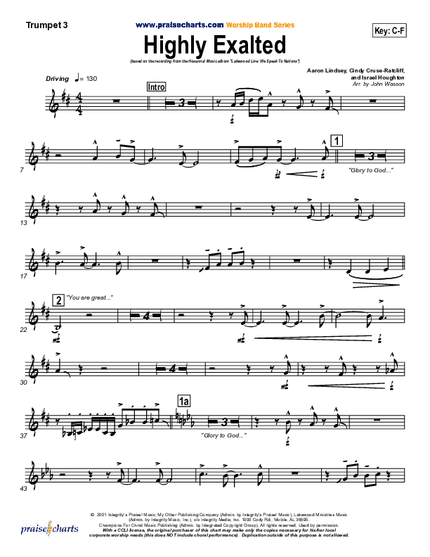 Highly Exalted Trumpet 3 (Lakewood Church)