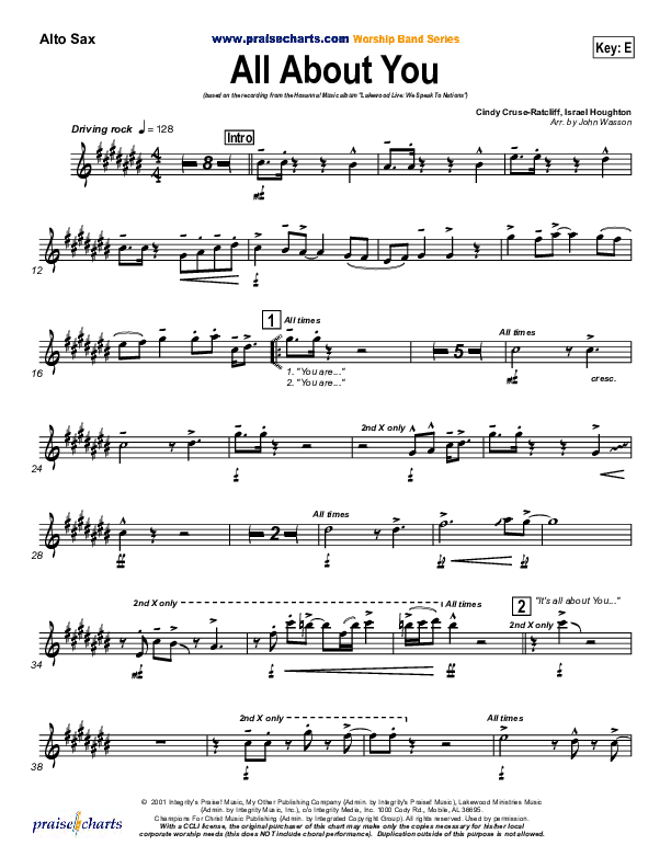 All About You Alto Sax (Lakewood Church)