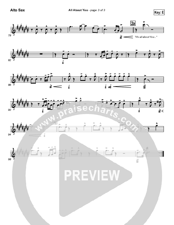 All About You Alto Sax (Lakewood Church)