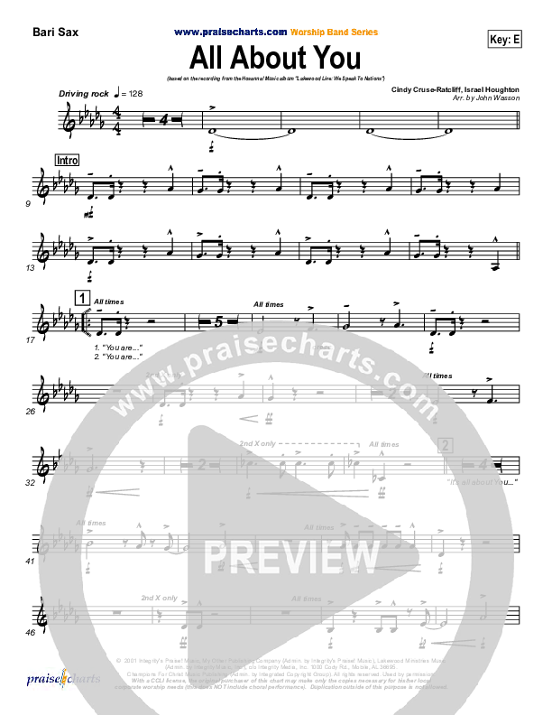 All About You Bari Sax (Lakewood Church)