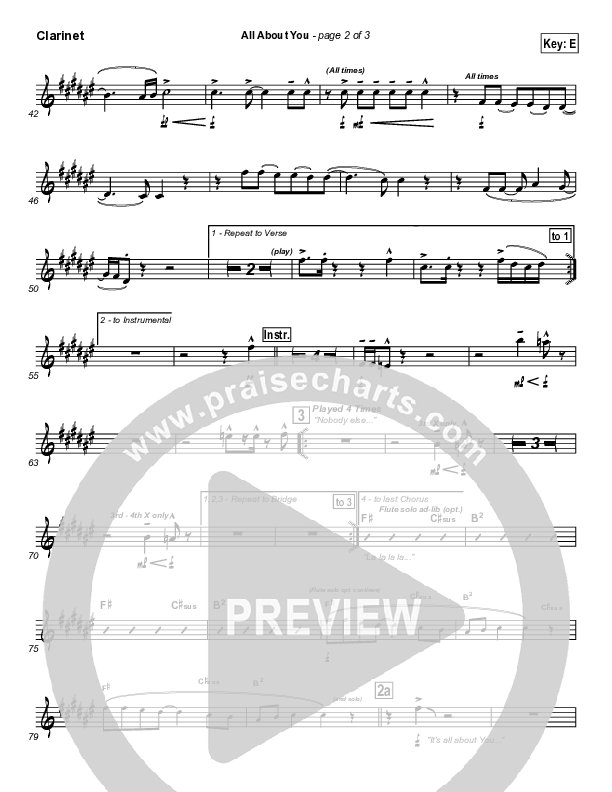 All About You Clarinet (Lakewood Church)