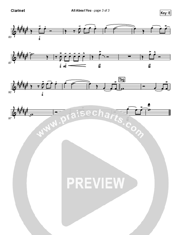 All About You Clarinet (Lakewood Church)