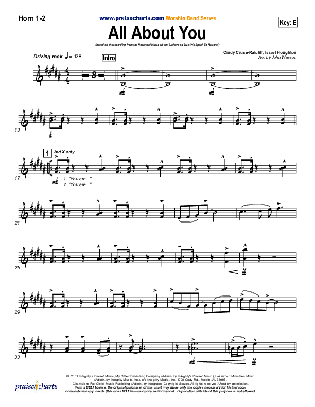 All About You Brass Pack (Lakewood Church)