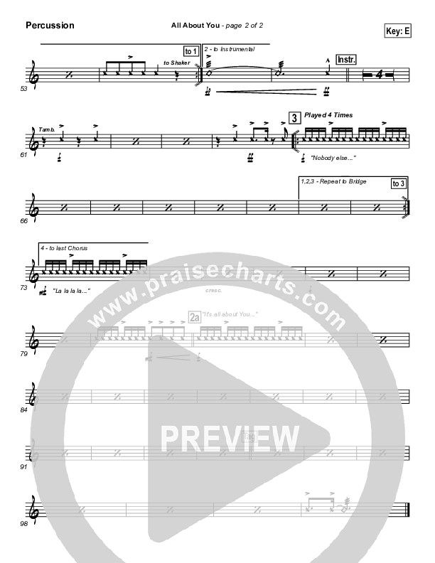 All About You Percussion (Lakewood Church)