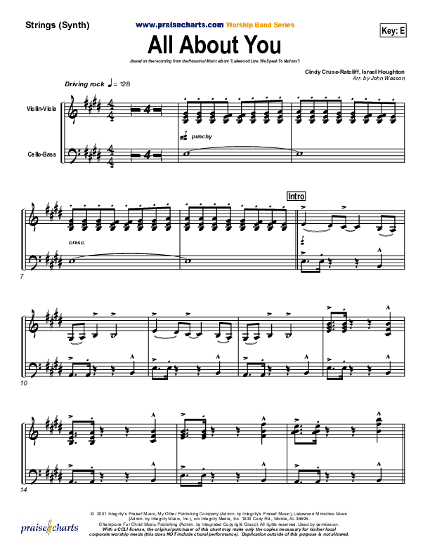 All About You Synth Strings (Lakewood Church)