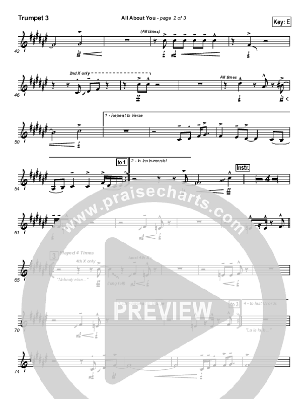 All About You Trumpet 3 (Lakewood Church)