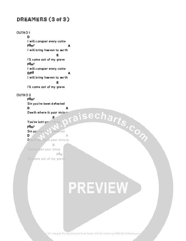 Dreamers Chords & Lyrics (Daniel Bashta)