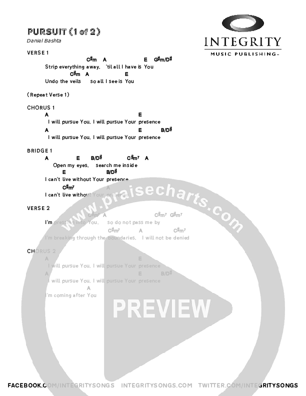 Pursuit Chord Chart (Daniel Bashta)