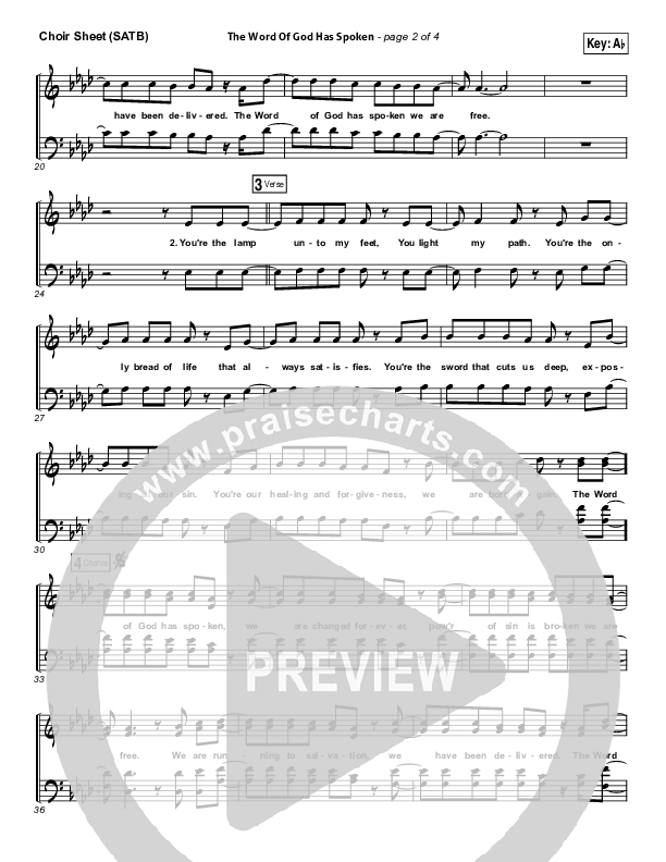 The Word Of God Has Spoken Choir Sheet (SATB) (Travis Cottrell)