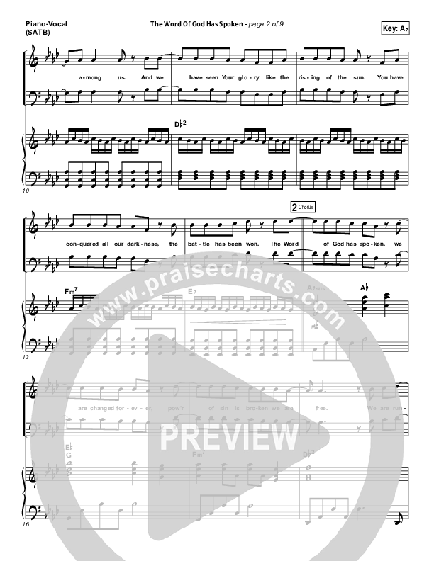 The Word Of God Has Spoken Piano/Vocal Pack (Travis Cottrell)