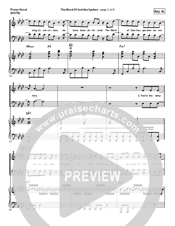 The Word Of God Has Spoken Piano/Vocal (SATB) (Travis Cottrell)