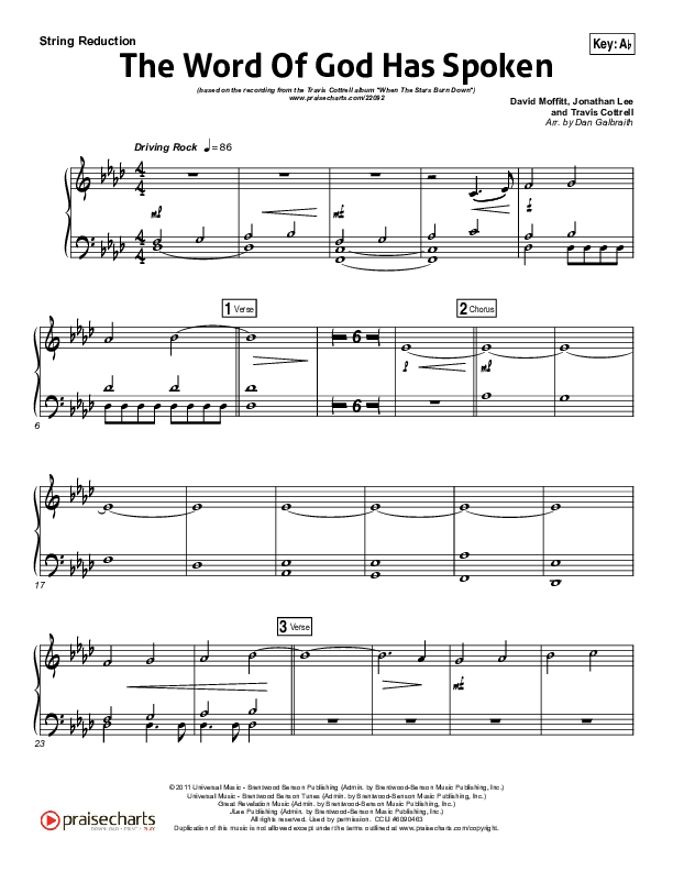 The Word Of God Has Spoken Synth Strings (Travis Cottrell)