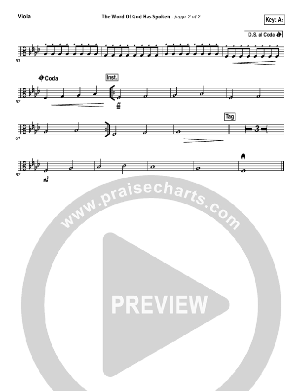 The Word Of God Has Spoken Viola (Travis Cottrell)