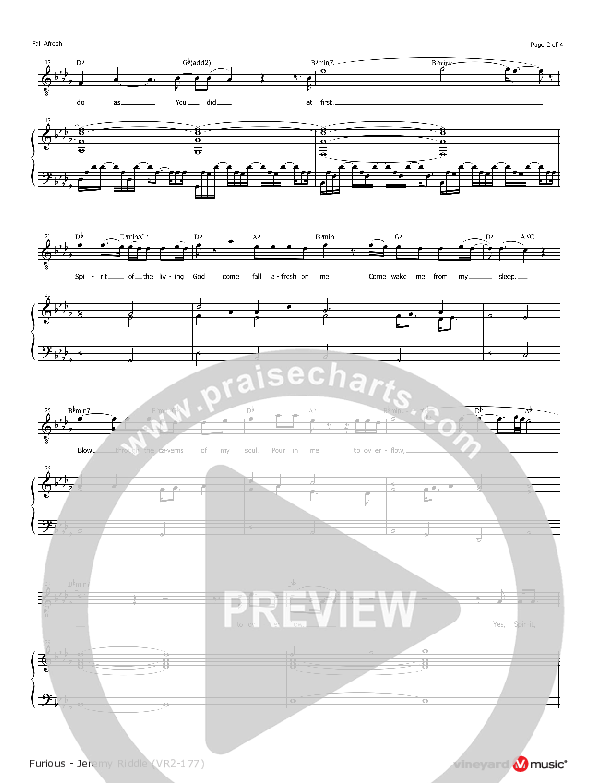 Fall Afresh Piano Sheet (Jeremy Riddle)