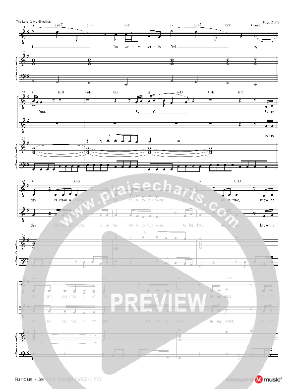 The Lord Is My Shepherd Piano Sheet (Jeremy Riddle)