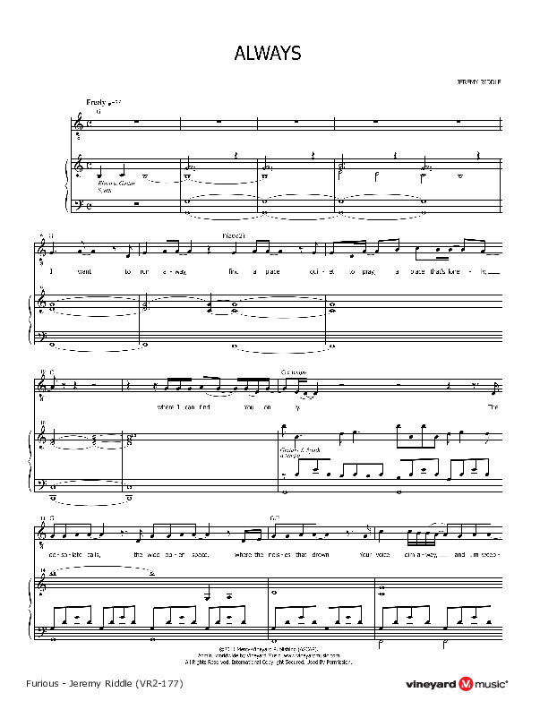 Always Piano Sheet (Jeremy Riddle)