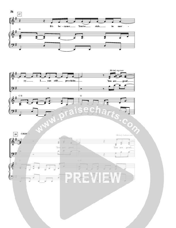 You Are Good Lead & Piano (Rita Springer)