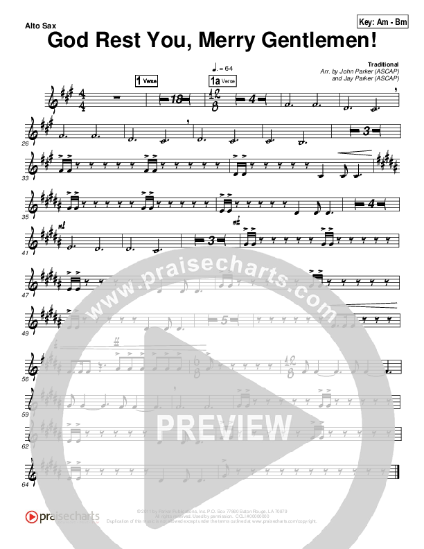 God Rest You Merry Gentlemen Alto Sax (John Parker / Jay Parker)