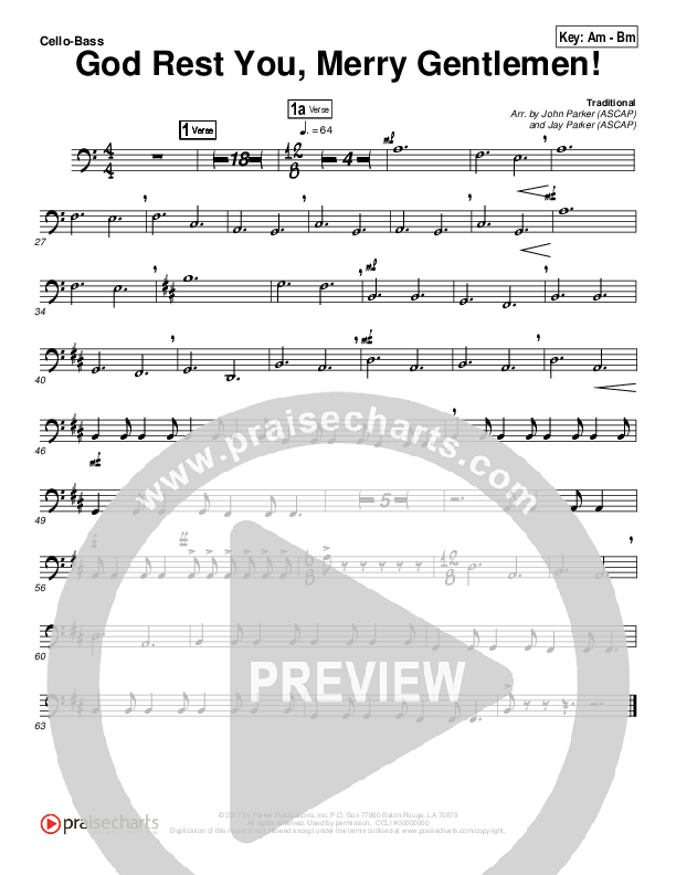 God Rest You Merry Gentlemen Cello/Bass (John Parker / Jay Parker)
