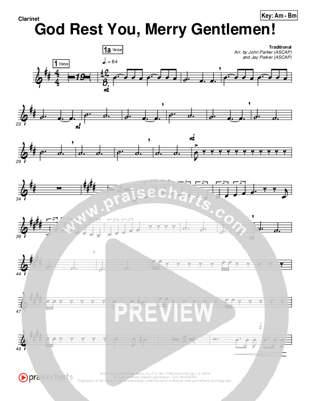 God Rest You Merry Gentlemen Clarinet (John Parker / Jay Parker)