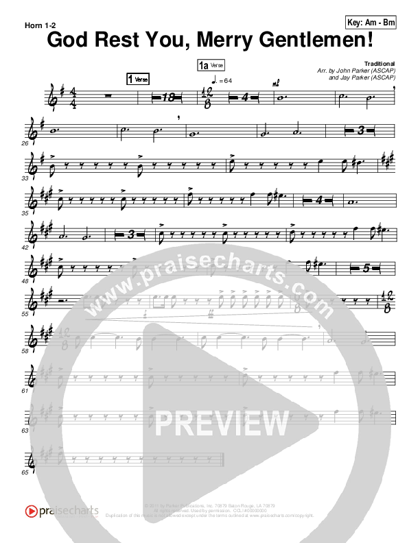 God Rest You Merry Gentlemen French Horn 1/2 (John Parker / Jay Parker)