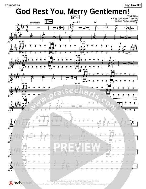 God Rest You Merry Gentlemen Trumpet 1,2 (John Parker / Jay Parker)