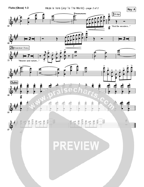 Hope Is Here (Joy To The World) Flute/Oboe 1/2/3 (Dan Macaulay)