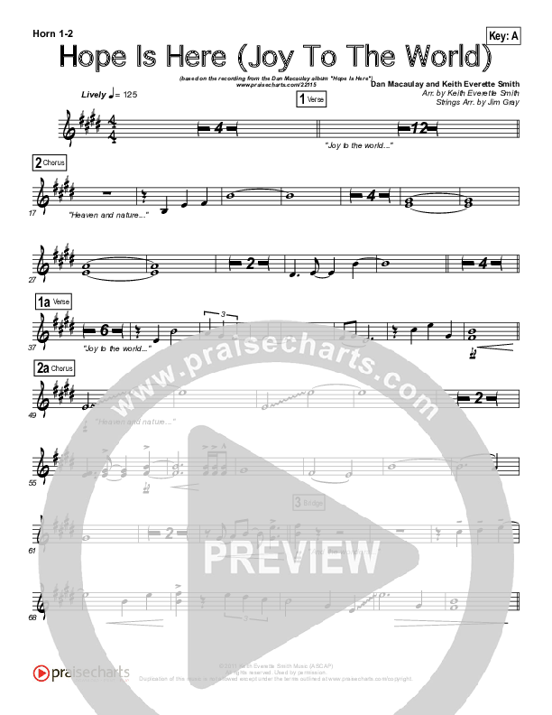 Hope Is Here (Joy To The World) Brass Pack (Dan Macaulay)
