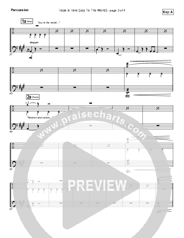 Hope Is Here (Joy To The World) Percussion (Dan Macaulay)