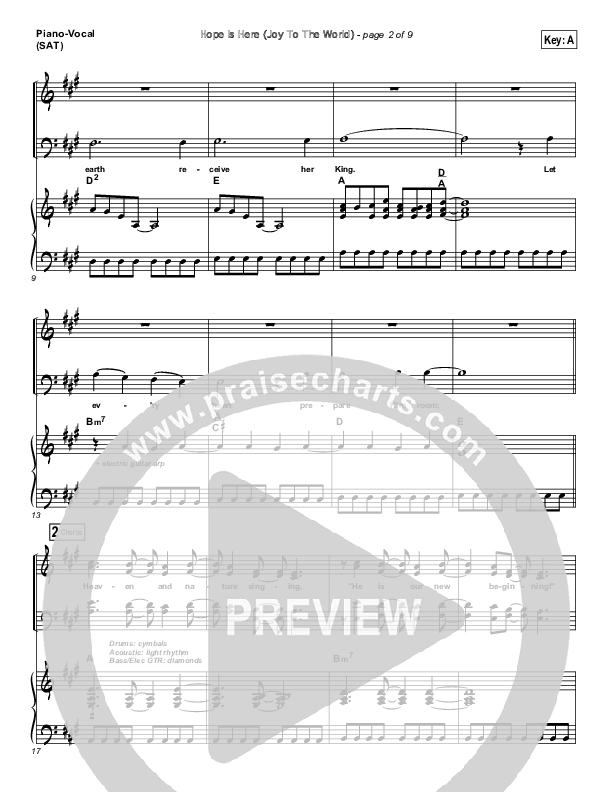 Hope Is Here (Joy To The World) Piano/Vocal (Dan Macaulay)